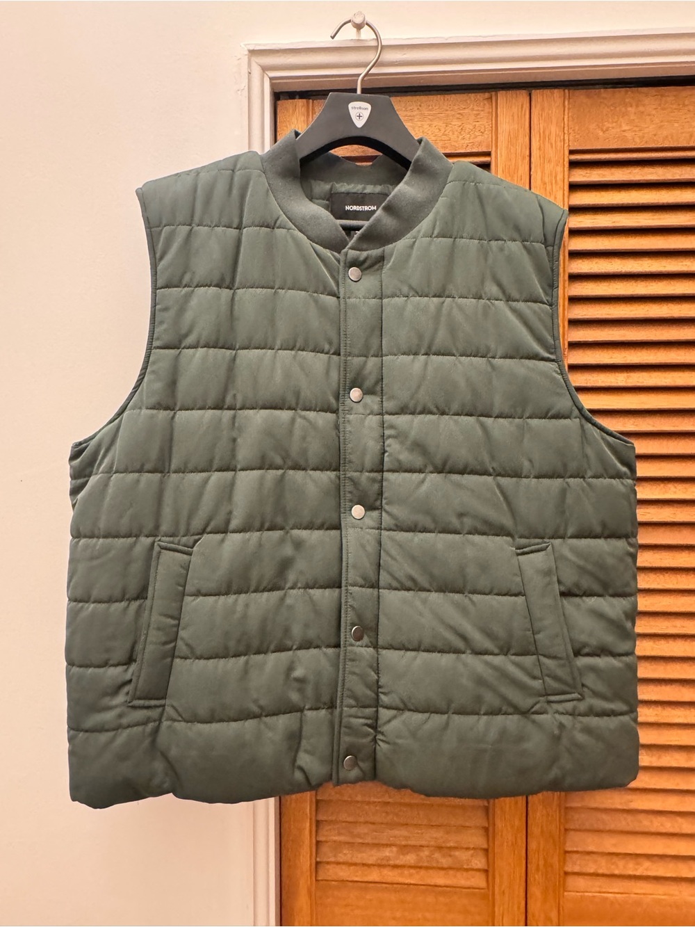 Nordstrom Olive Green Quilted Puffer Vest 2XL